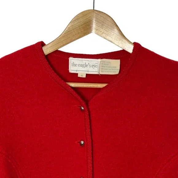 The Eagles Eye Vintage Wool Jacket Womens Size 10 Button Front Office - Picture 2 of 4